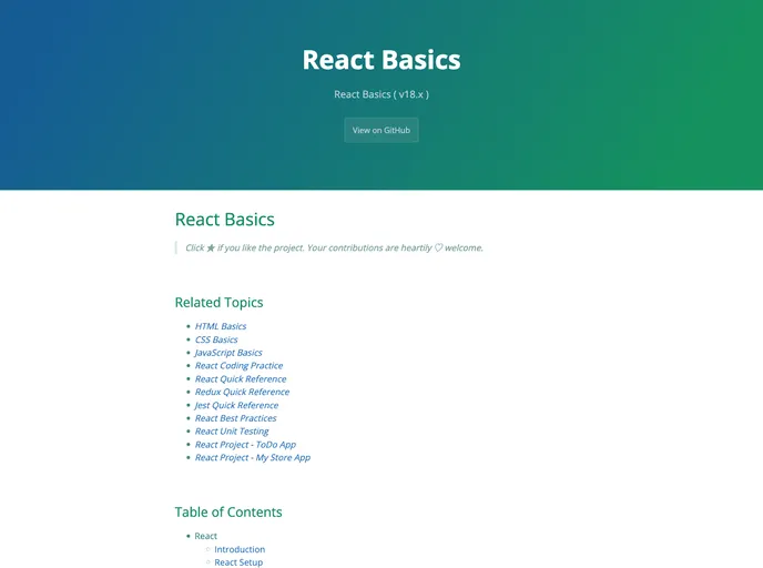 React Basics screenshot