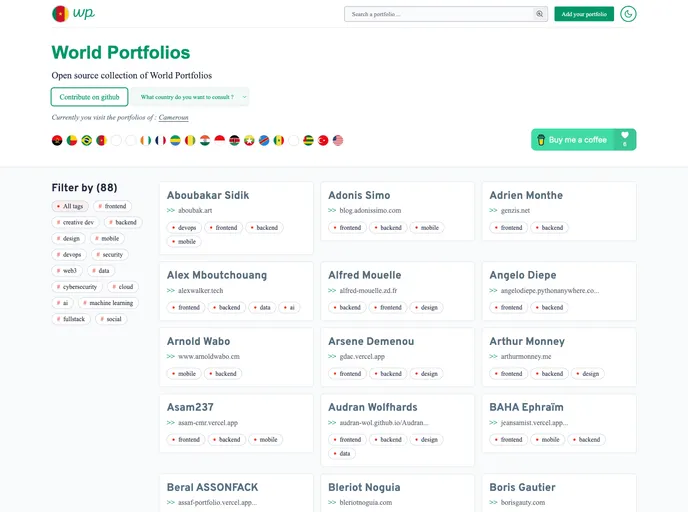 World Portfolios screenshot