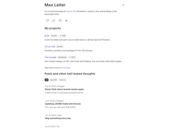 Maxleiter.com screenshot