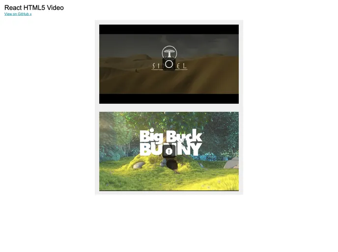 React Html5video screenshot