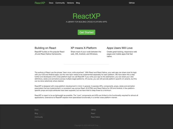 Reactxp screenshot