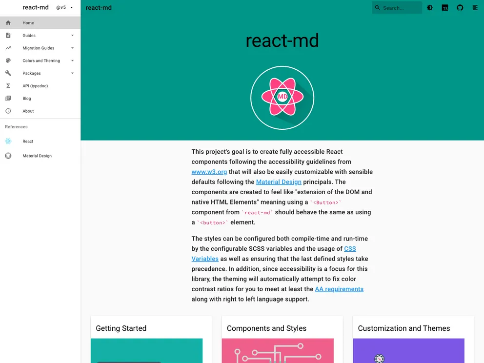 React Md screenshot