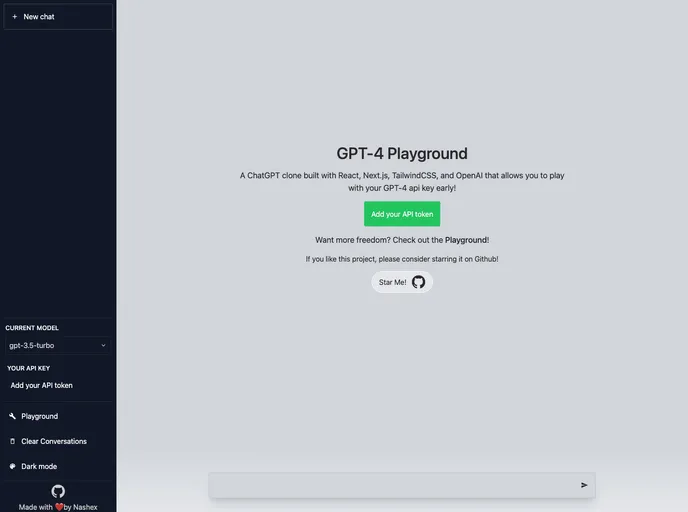 Gpt4 Playground screenshot