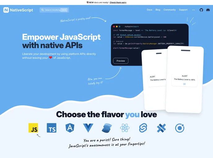 NativeScript screenshot