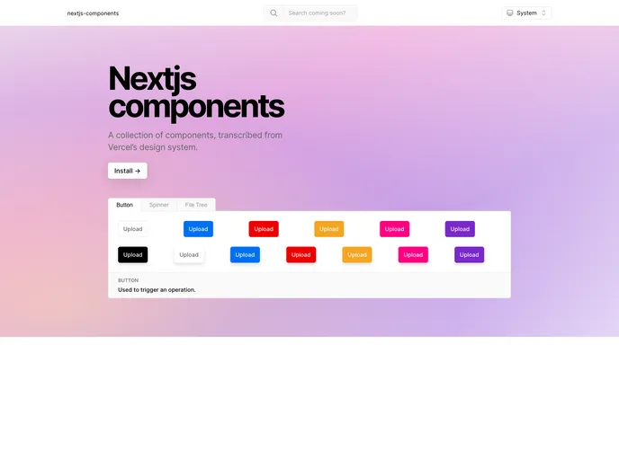 Nextjs Components screenshot