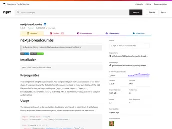 Nextjs Breadcrumbs screenshot