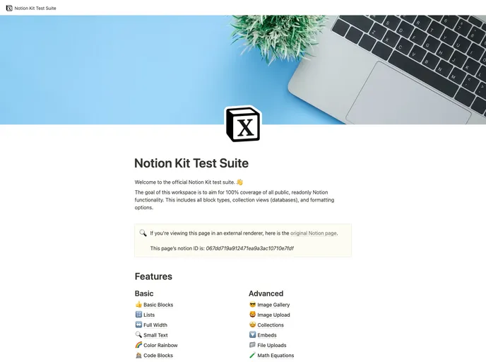 React Notion X screenshot