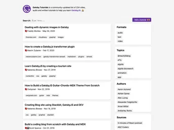 Gatsbytutorials.com screenshot