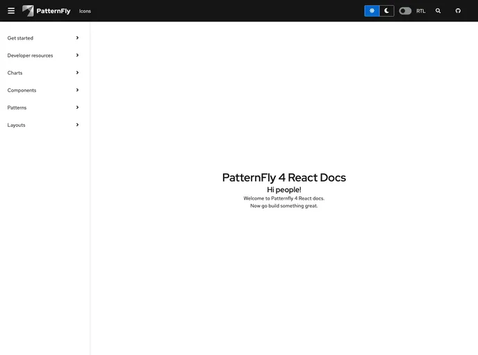 Patternfly React screenshot