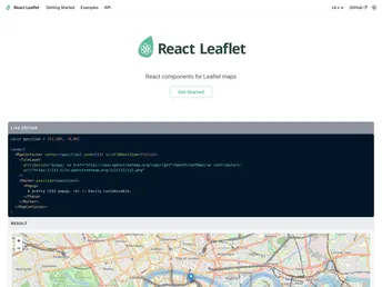 React Leaflet screenshot