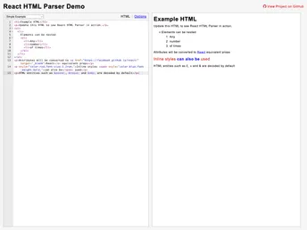 React Html Parser screenshot