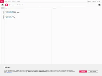 P5.js Web Editor screenshot