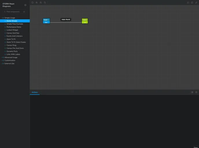 React Diagrams screenshot