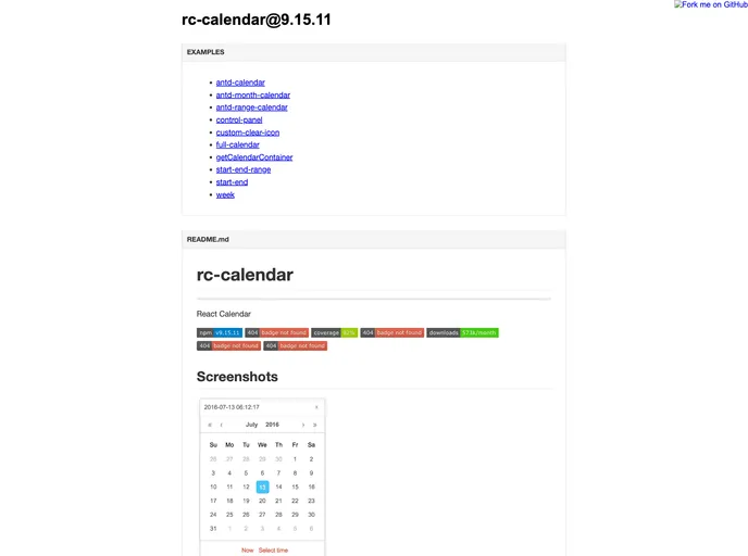 Calendar screenshot