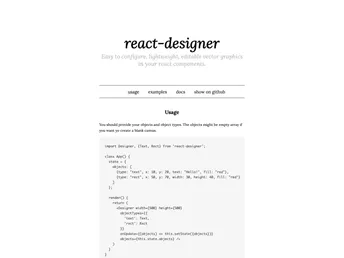 React Designer screenshot