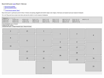 React Grid Layout screenshot