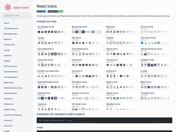 React Icons screenshot