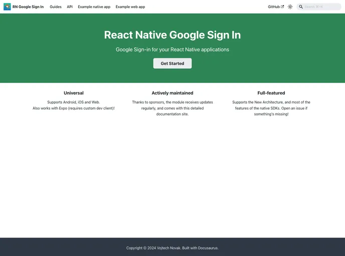 Google Signin screenshot