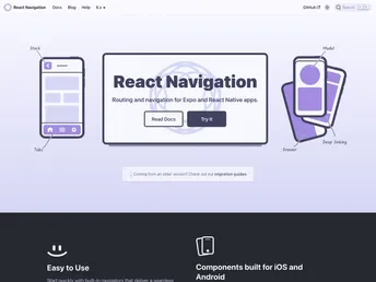 React Navigation screenshot