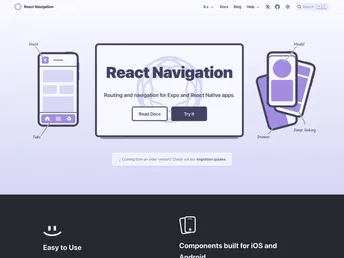 React Navigation.github.io screenshot