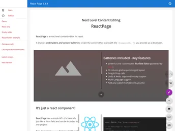 React Page screenshot