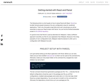 Parcel React screenshot