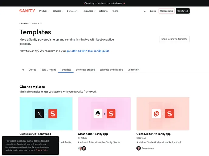 Sanity Template Nextjs Landing Pages screenshot