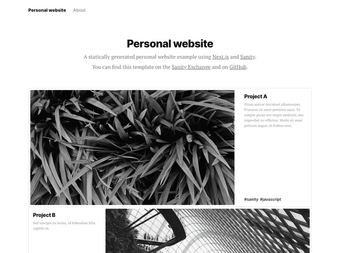 Template Nextjs Personal Website screenshot