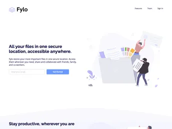 Fylo Landing Page Two Column Layout_frontend_project screenshot