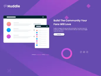 Huddle Landing Page Introductory Section_frontend_project screenshot