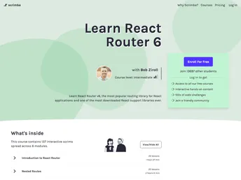 Learn React Router 6 screenshot