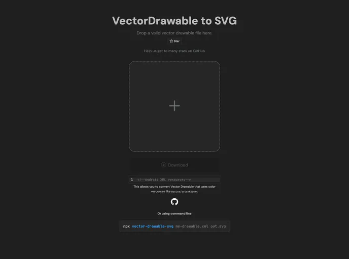 Vector Drawable Nextjs screenshot