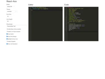 React Ace screenshot