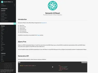 Semantic UI React screenshot
