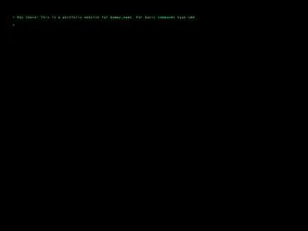 React Terminal Portfolio screenshot
