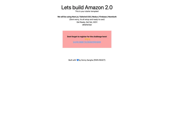 Amazon Starter Template Nextjs screenshot