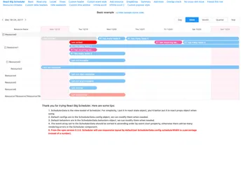 React Big Scheduler screenshot