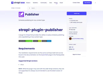Strapi Plugin Publisher screenshot