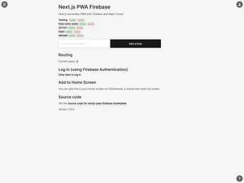 Nextjs Pwa Firebase Boilerplate screenshot