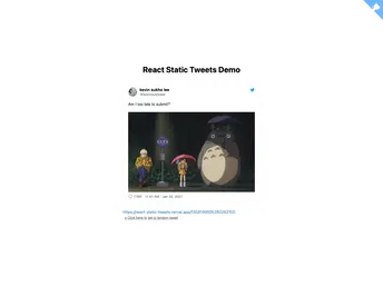 React Static Tweets screenshot