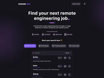 Remote Developer Jobs Directory screenshot