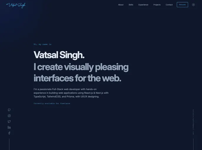 Portfolio Website screenshot