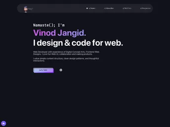 Vinodjangid07.github.io screenshot