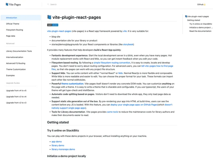 Vite Plugin React Pages screenshot