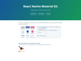 React Native Material Kit screenshot