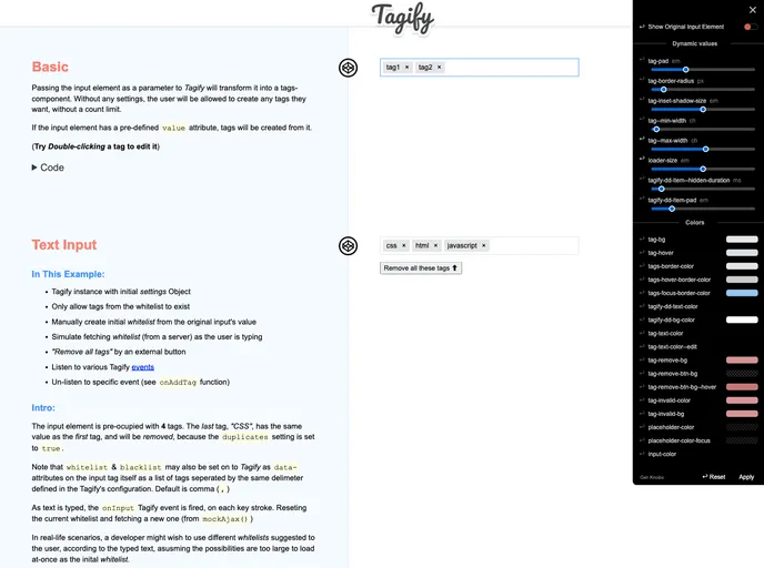 Tagify screenshot