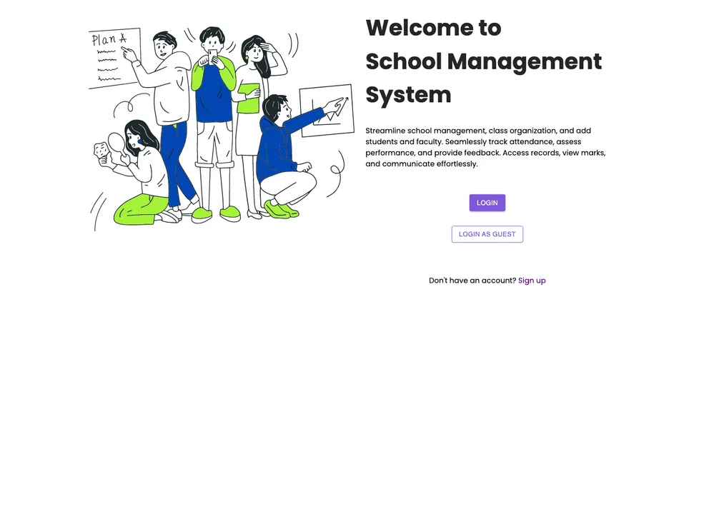 MERN School Management System screenshot