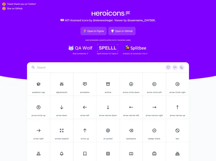 Heroicons.dev screenshot